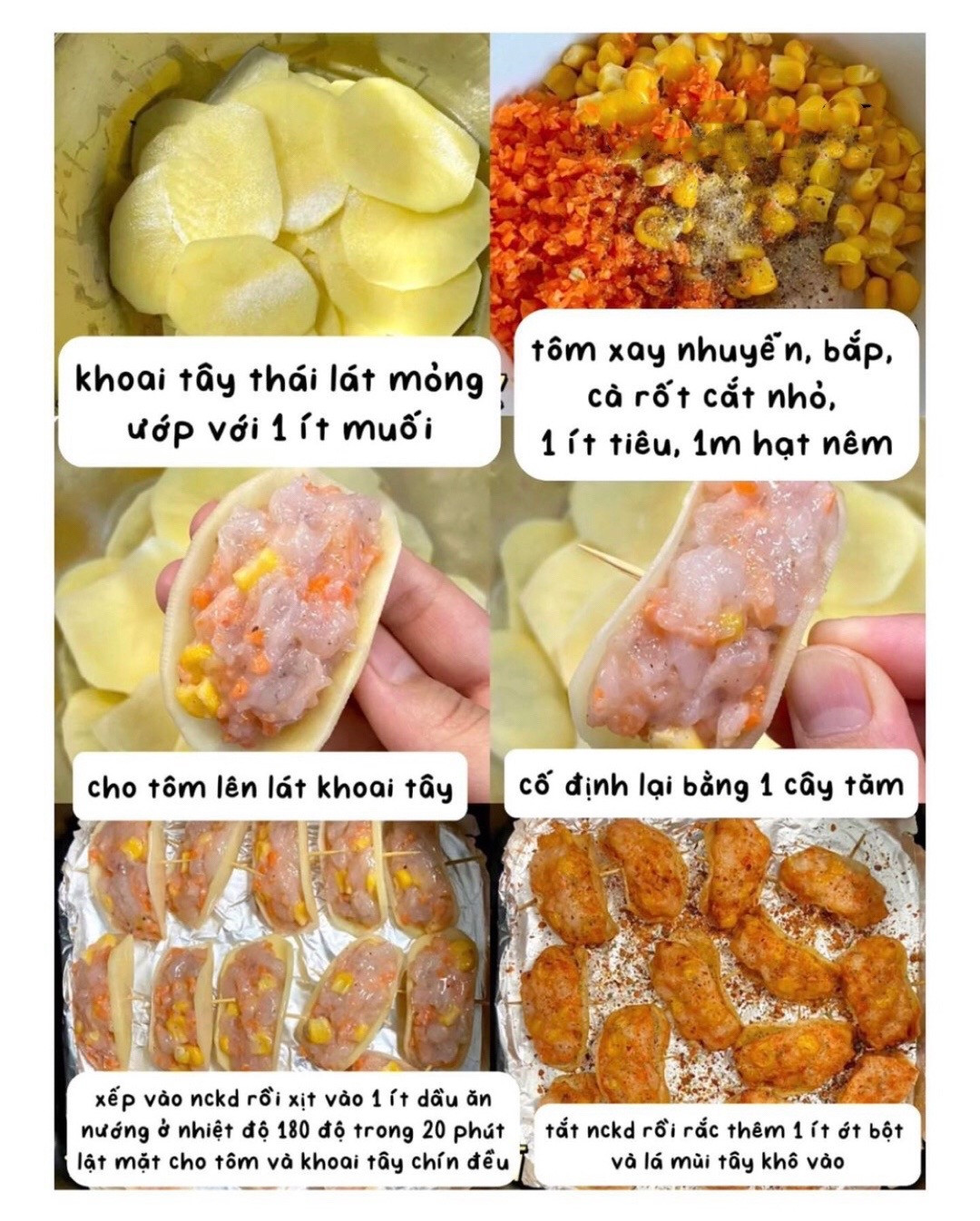 Tôm Bọc Khoai Tây Giòn Tan Hấp Dẫn