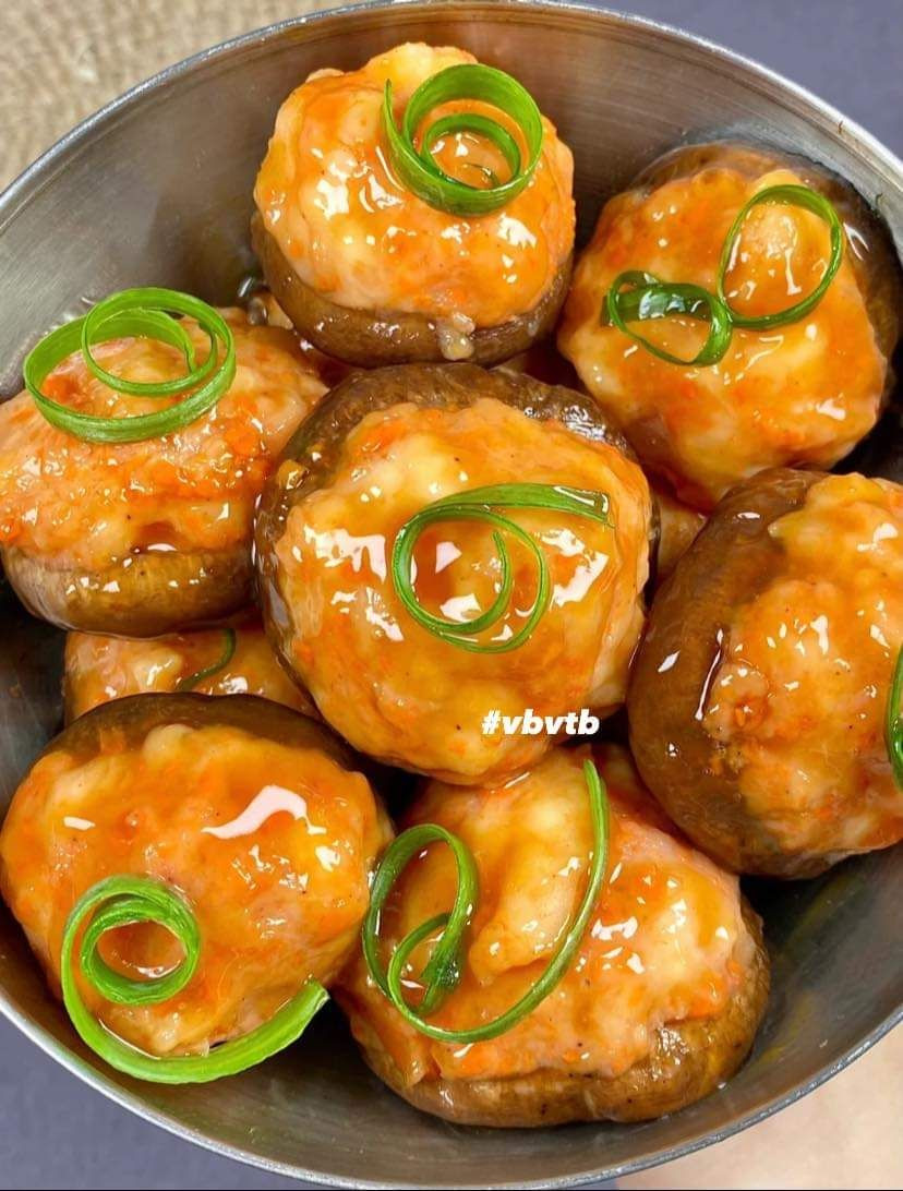 Tôm Nấm Đông Cô Hấp Cách Thủy Thơm Ngon