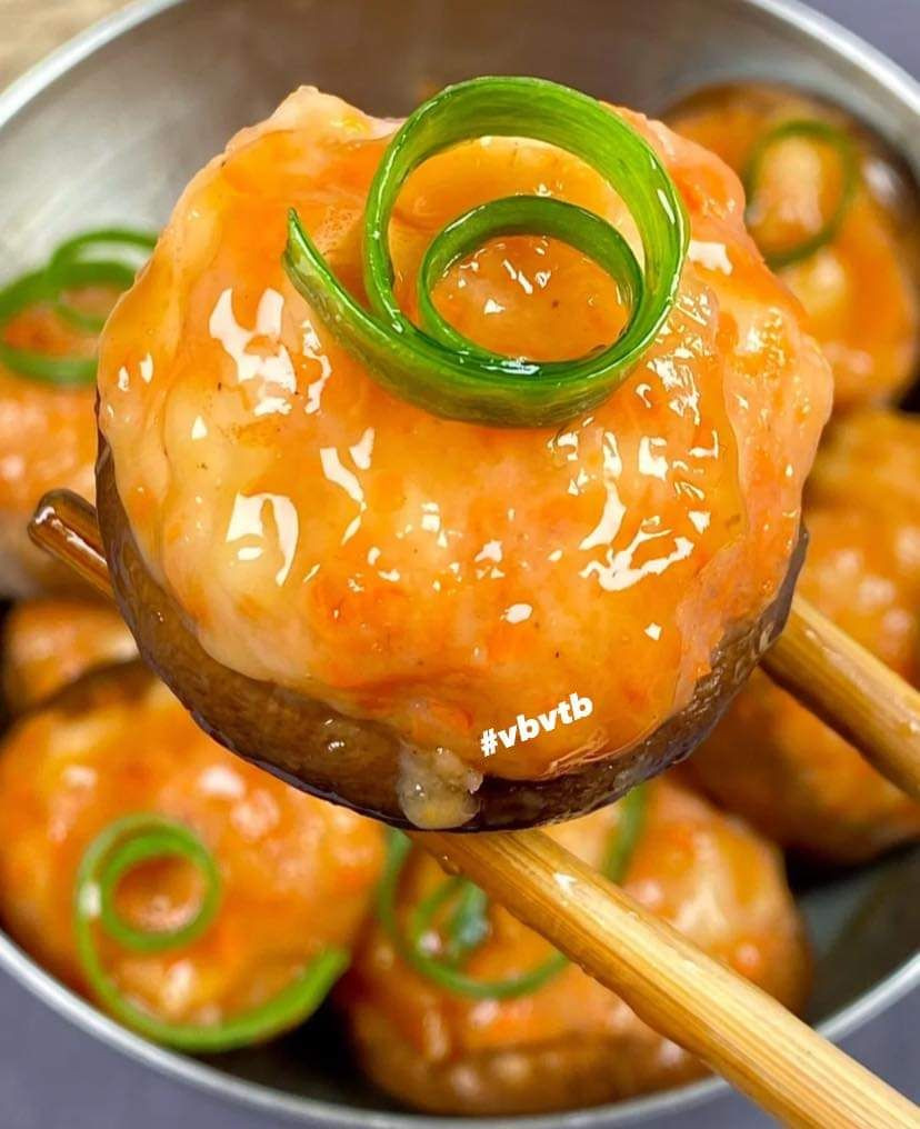 Tôm Nấm Đông Cô Hấp Cách Thủy Thơm Ngon