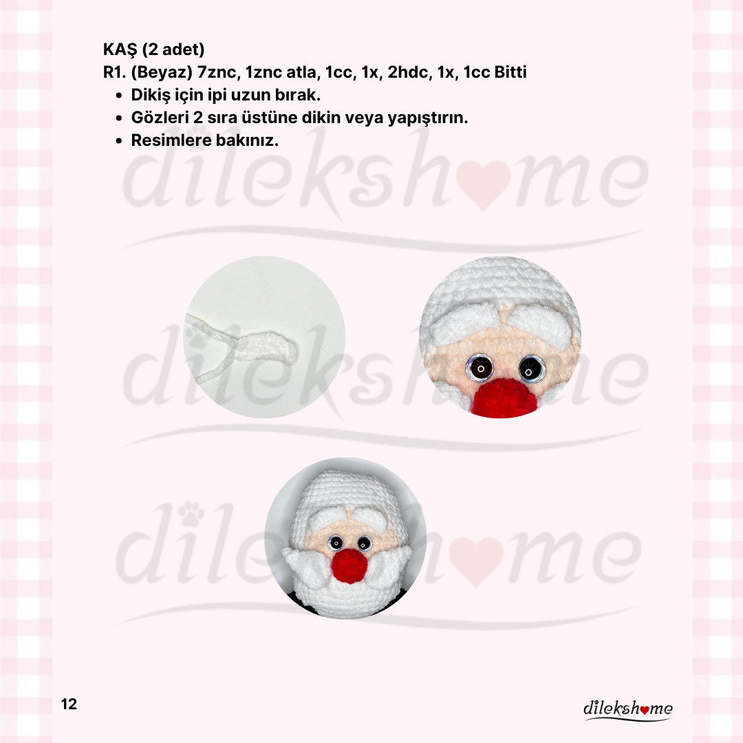 Ücretsiz Noel Baba Amigurumi Tarifi: Sevimli Yılbaşı Dekorasyonu