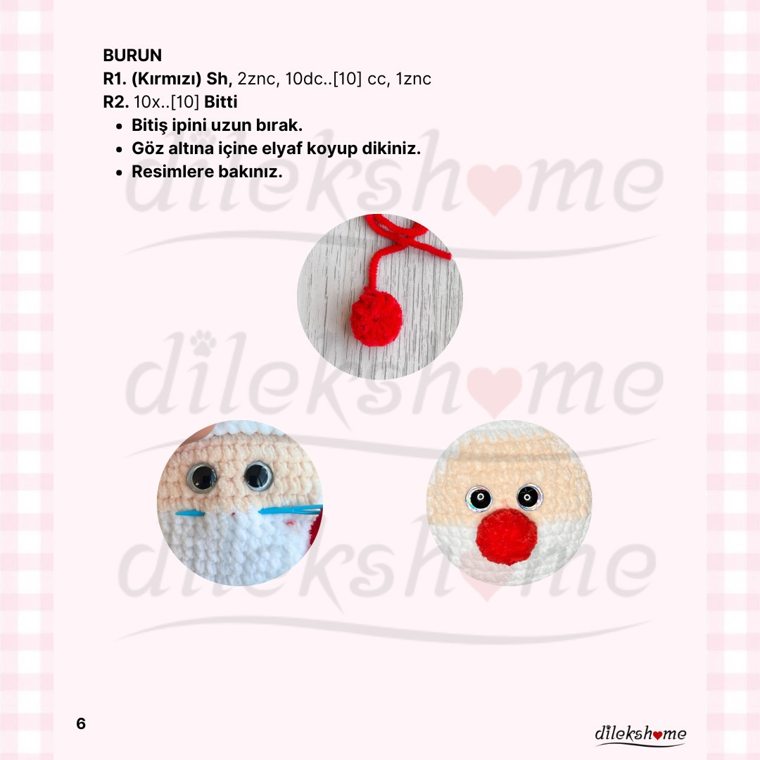 Ücretsiz Noel Baba Amigurumi Tarifi: Sevimli Yılbaşı Dekorasyonu