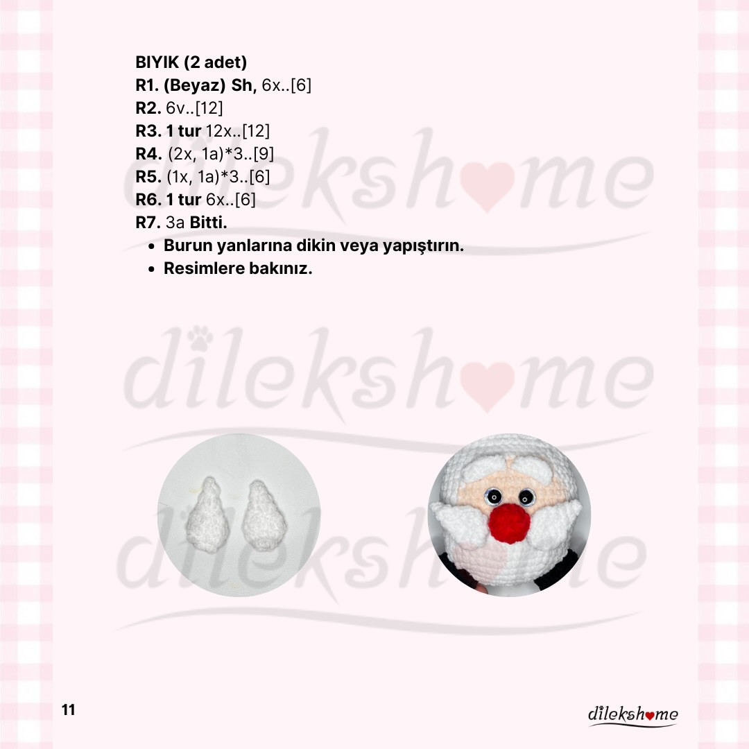 Ücretsiz Noel Baba Amigurumi Tarifi: Sevimli Yılbaşı Dekorasyonu