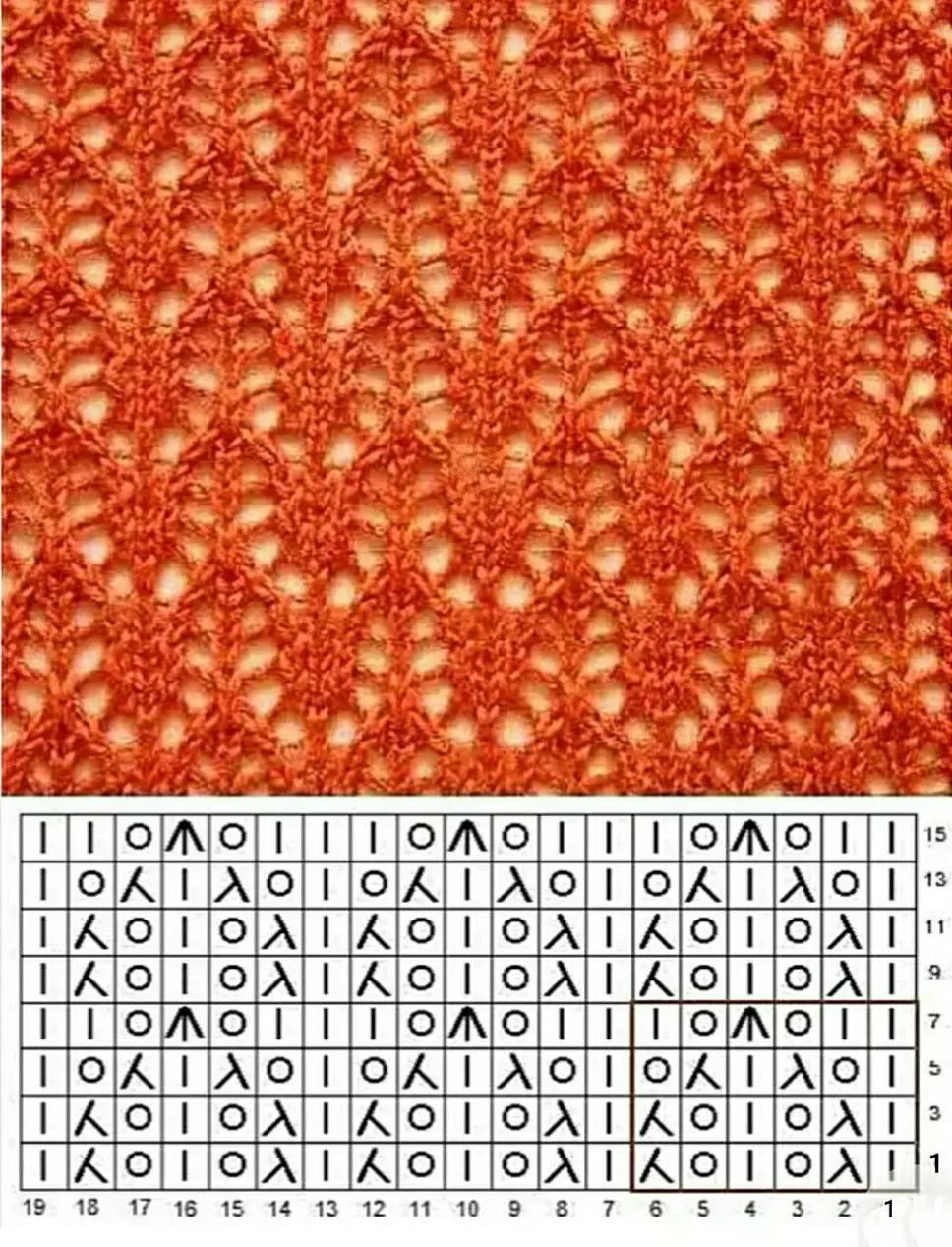 10 ажурных узоров спицами (1 часть).