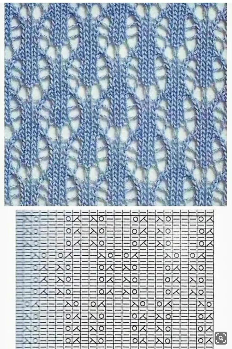 10 ажурных узоров спицами (1 часть).