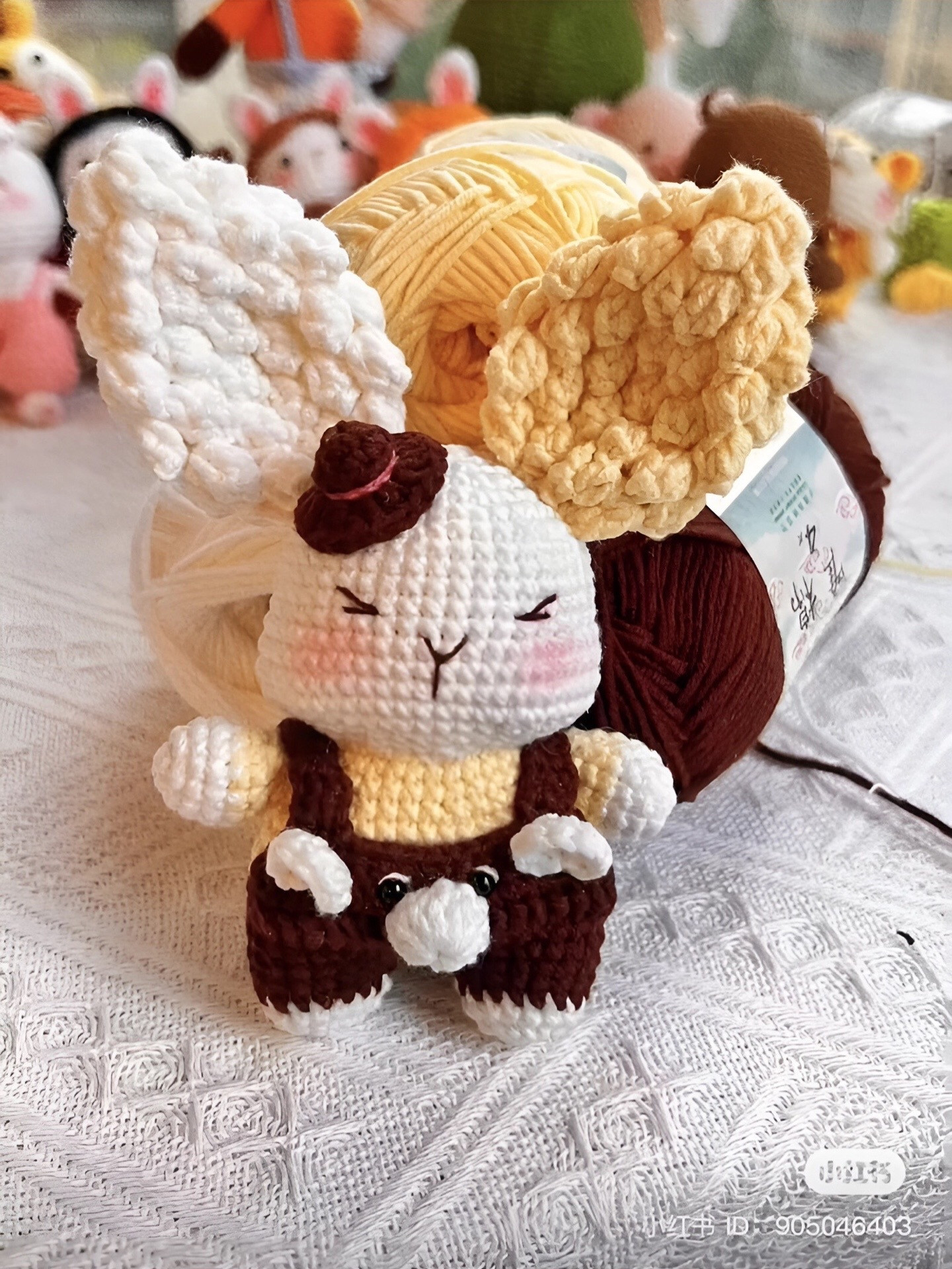 Adorable Crochet Bunny with Hat and Overalls Pattern