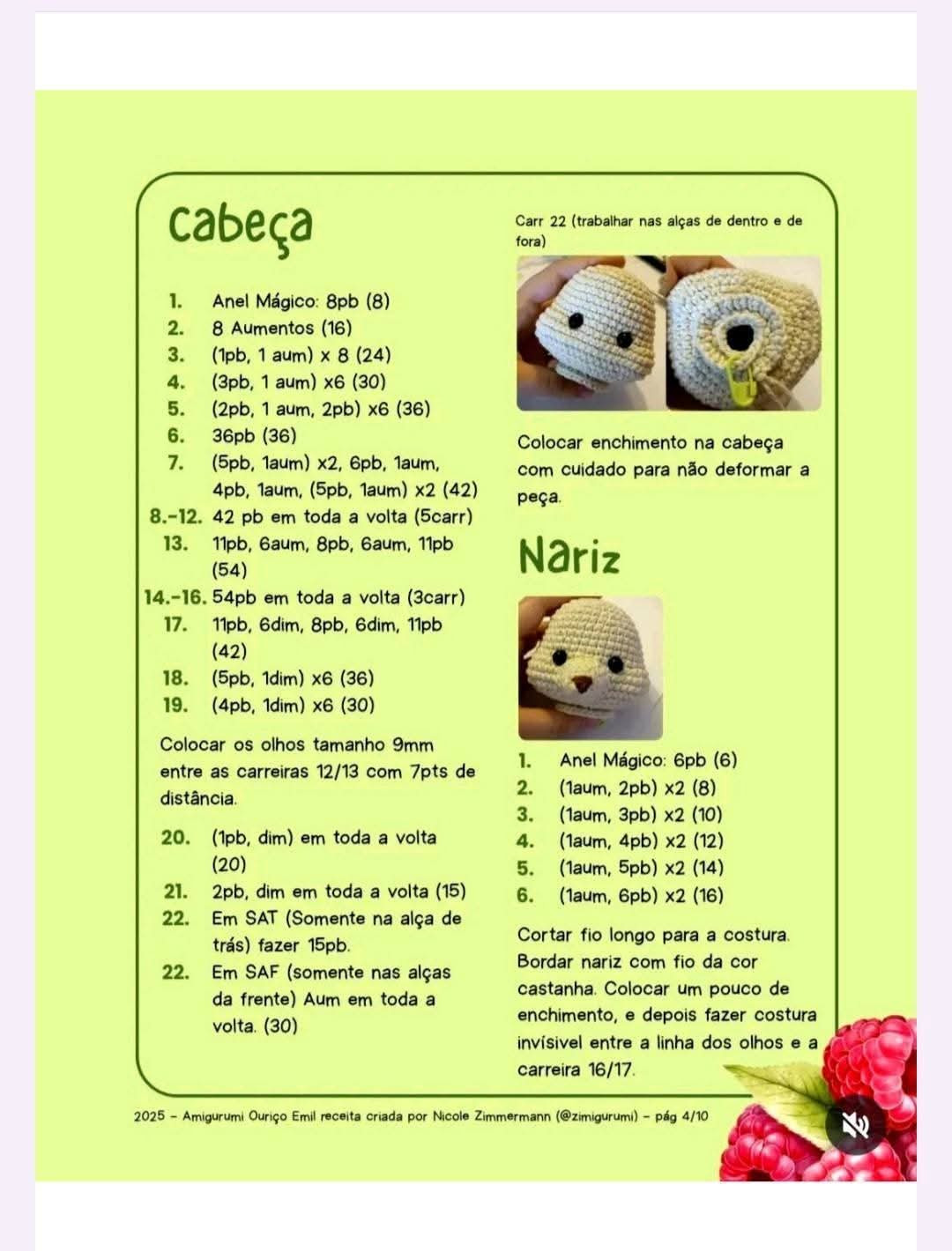 Amigurumi de Ouriço Adorável: Receita Gratuita para Crochê