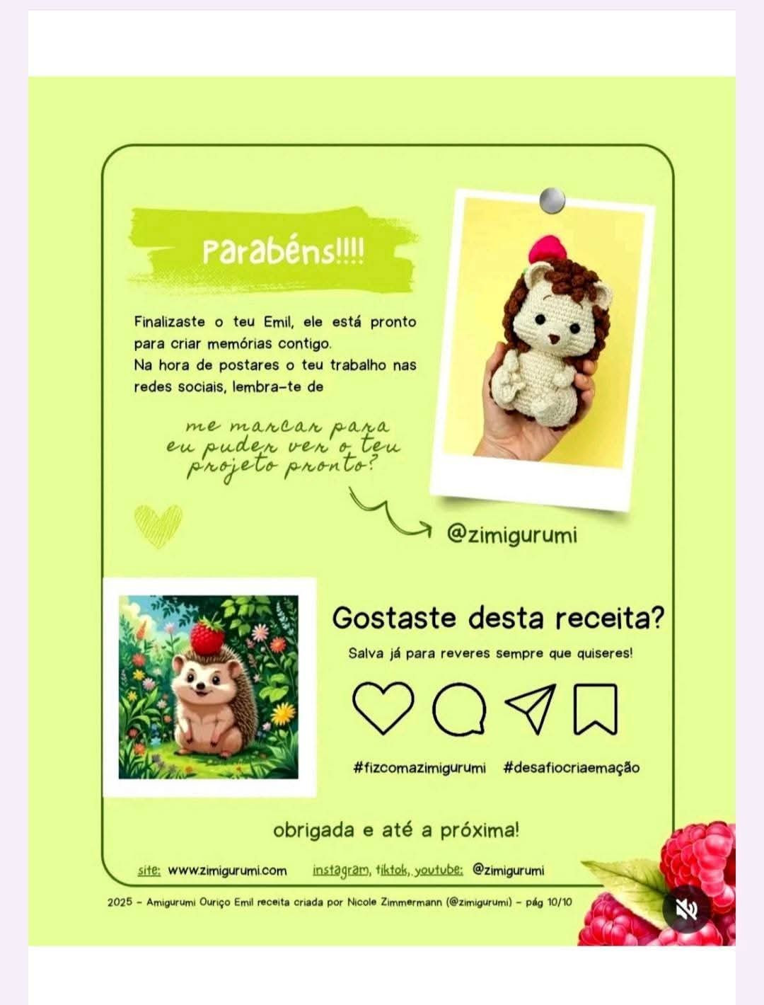 Amigurumi de Ouriço Adorável: Receita Gratuita para Crochê