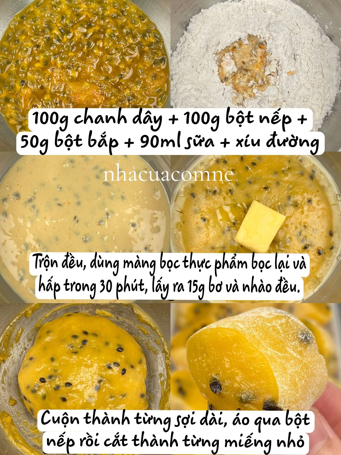 Bánh Cốm Chanh Dây Thơm Lừng Vị Lạ, Dễ Làm