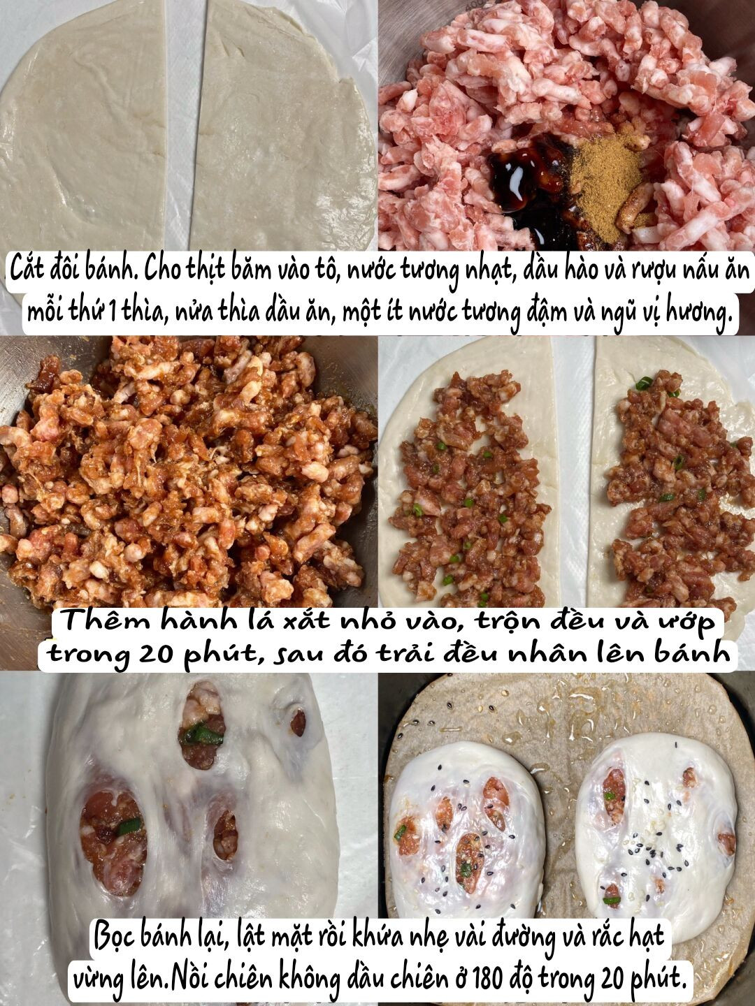 Bánh Siu Thịt Băm Ngũ Vị Hương Giòn Rụm Dễ Làm