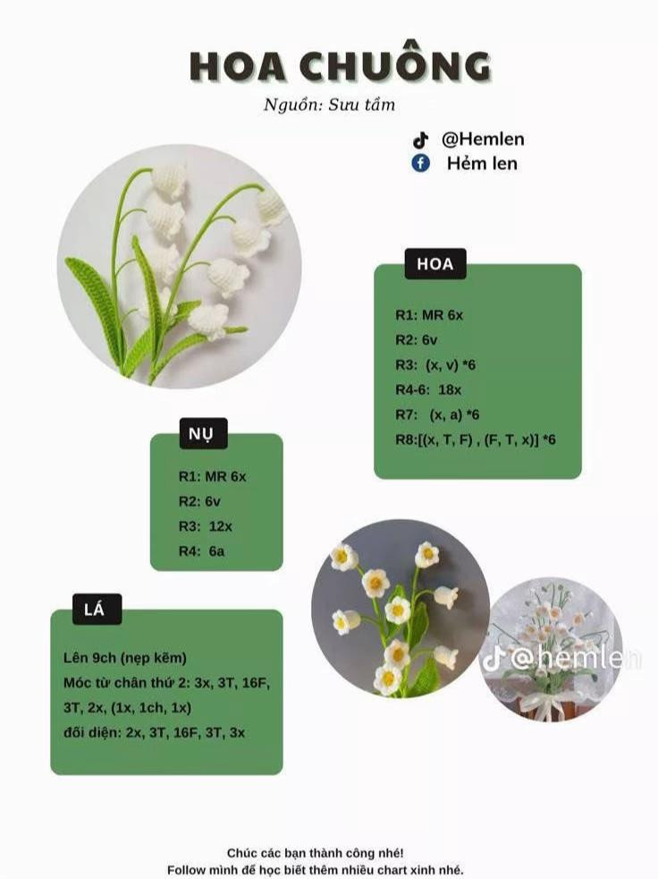 Bó hoa móc len rực rỡ với sắc cam vàng và trắng