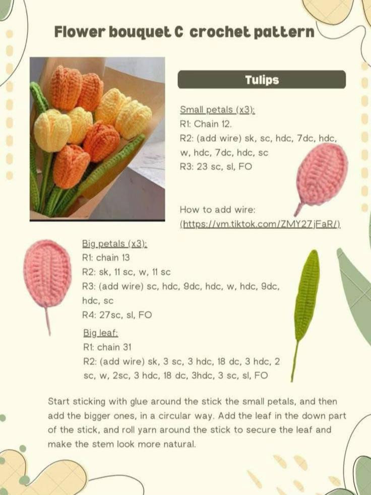 Bó hoa móc len rực rỡ với sắc cam vàng và trắng