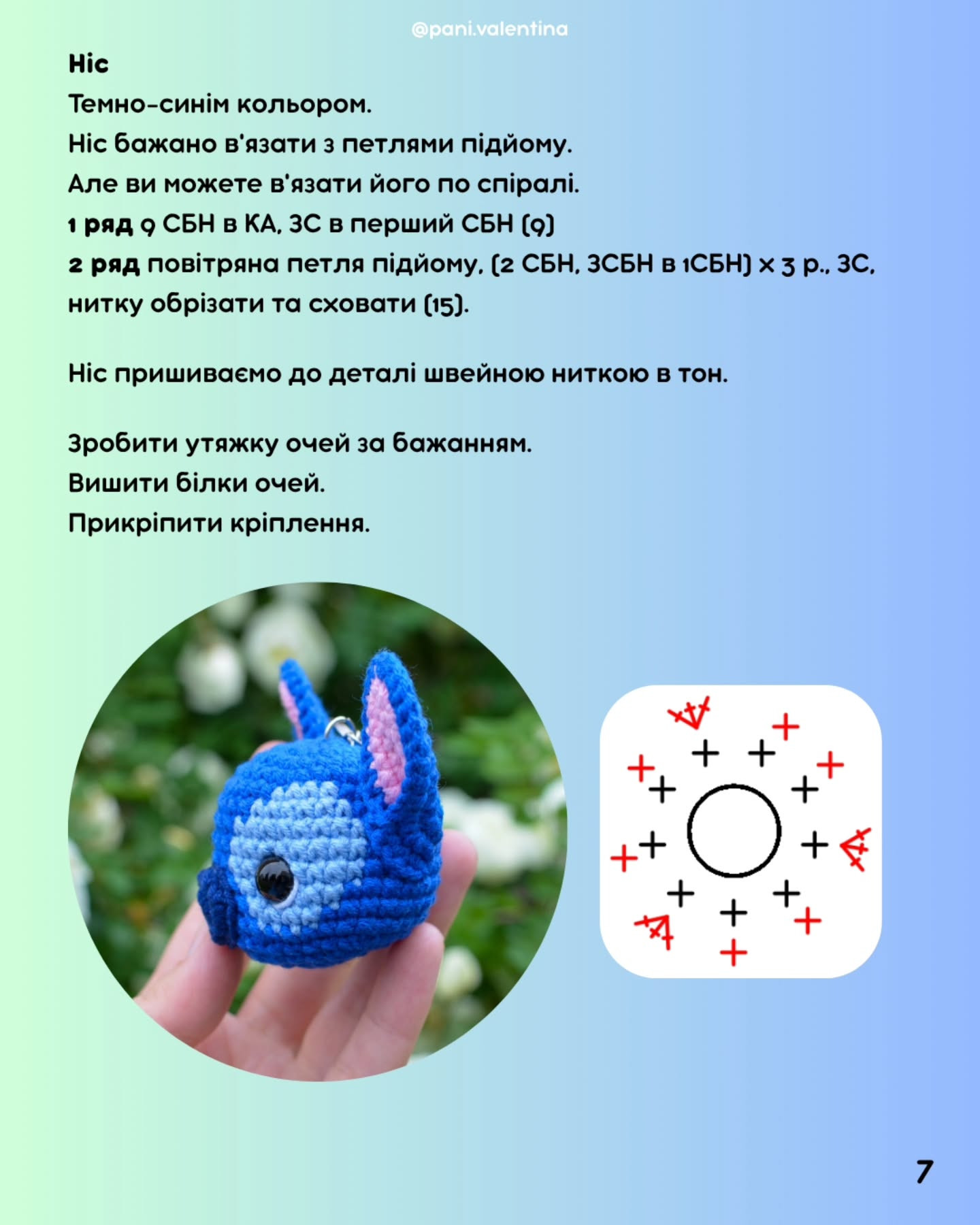 Брелок из пряжи: инструкция по созданию Стича и Энджела