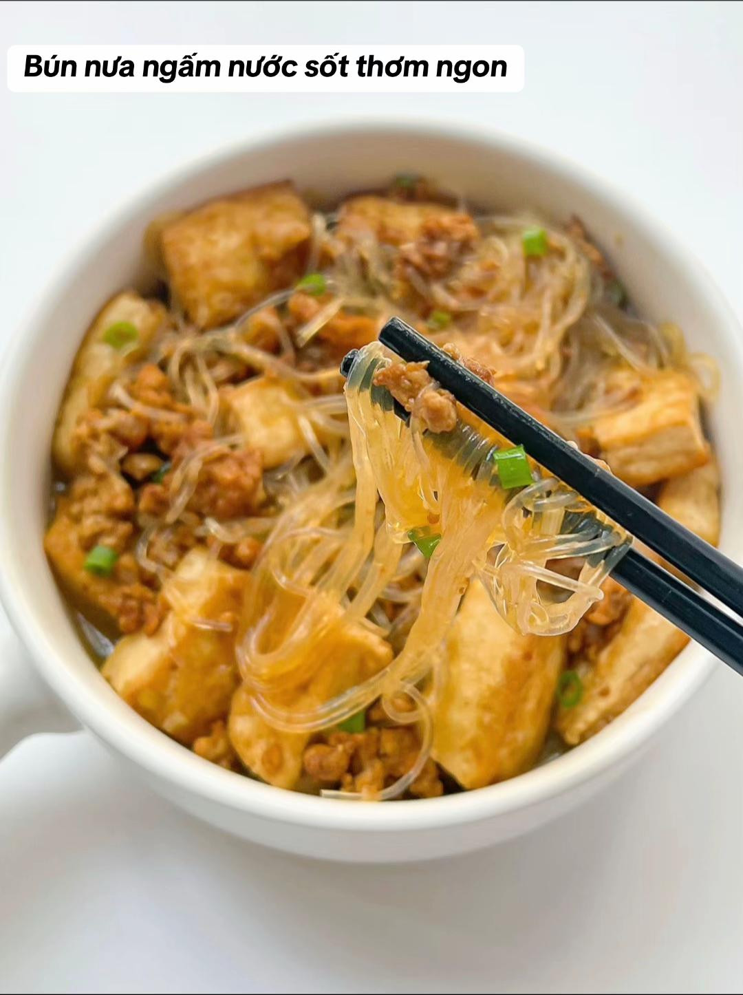 Bún nưa om thịt bằm