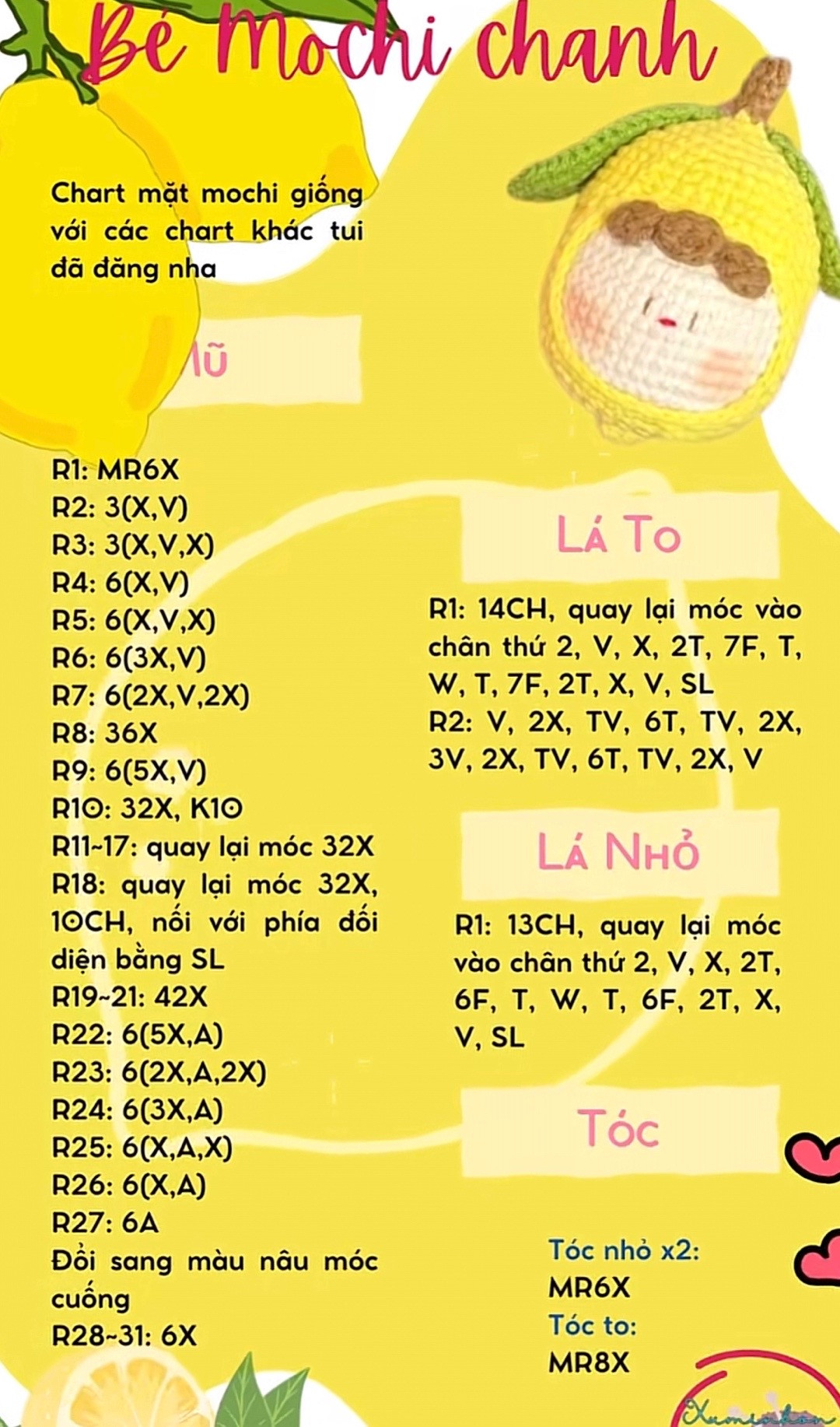 Búp bê móc len dễ thương từ sợi len màu sắc