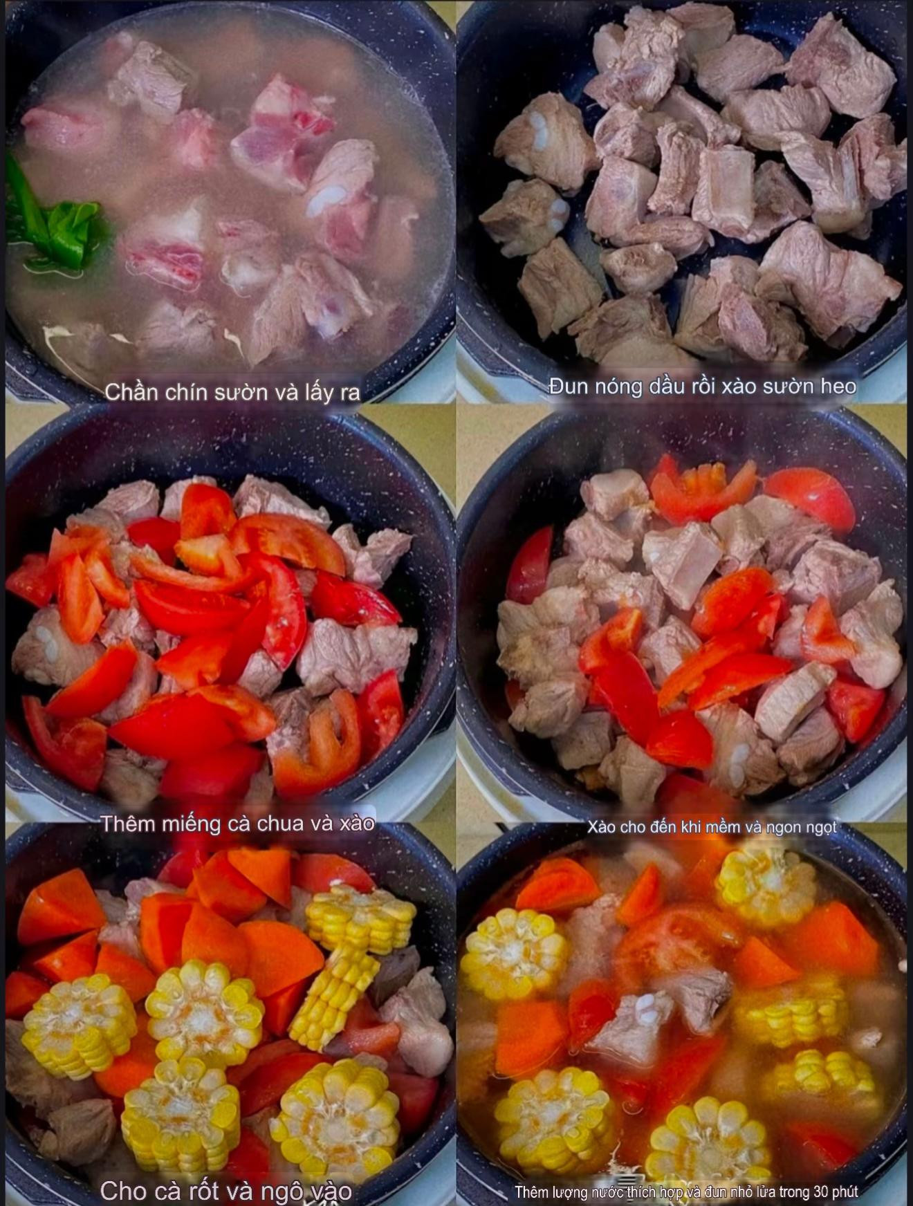 Canh xương heo nấu bắp ngọt ngào, bổ dưỡng