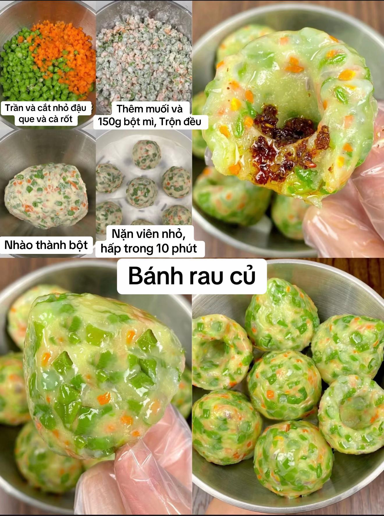 Chả tôm hấp trứng bông cải xanh mướt