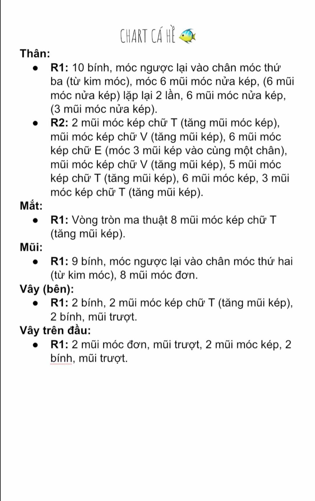 Chart kẹp tóc cá hề