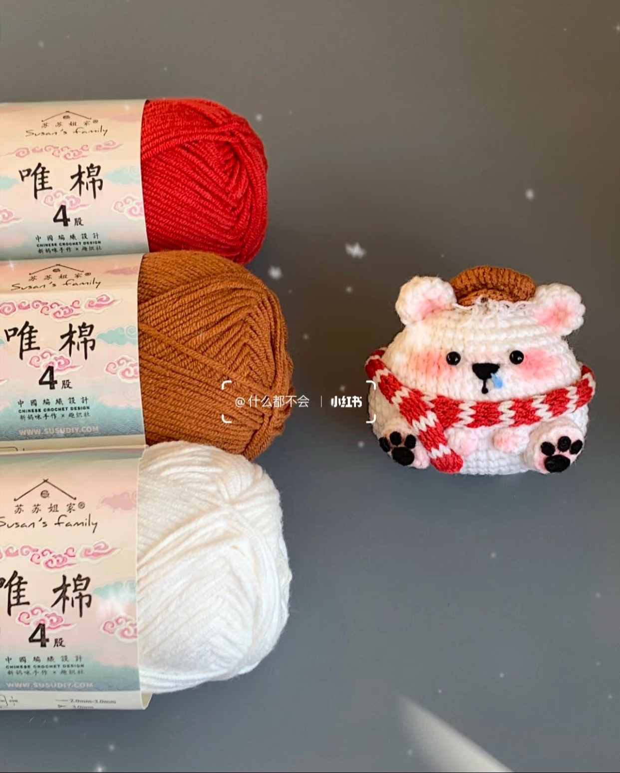 Chart móc len gấu bông đáng yêu cho mùa đông