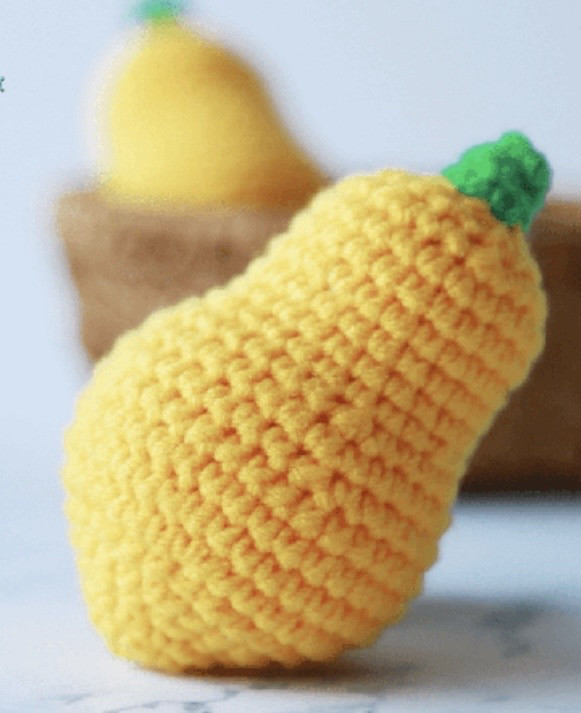 Chart móc len trái đu đủ amigurumi đầy màu sắc