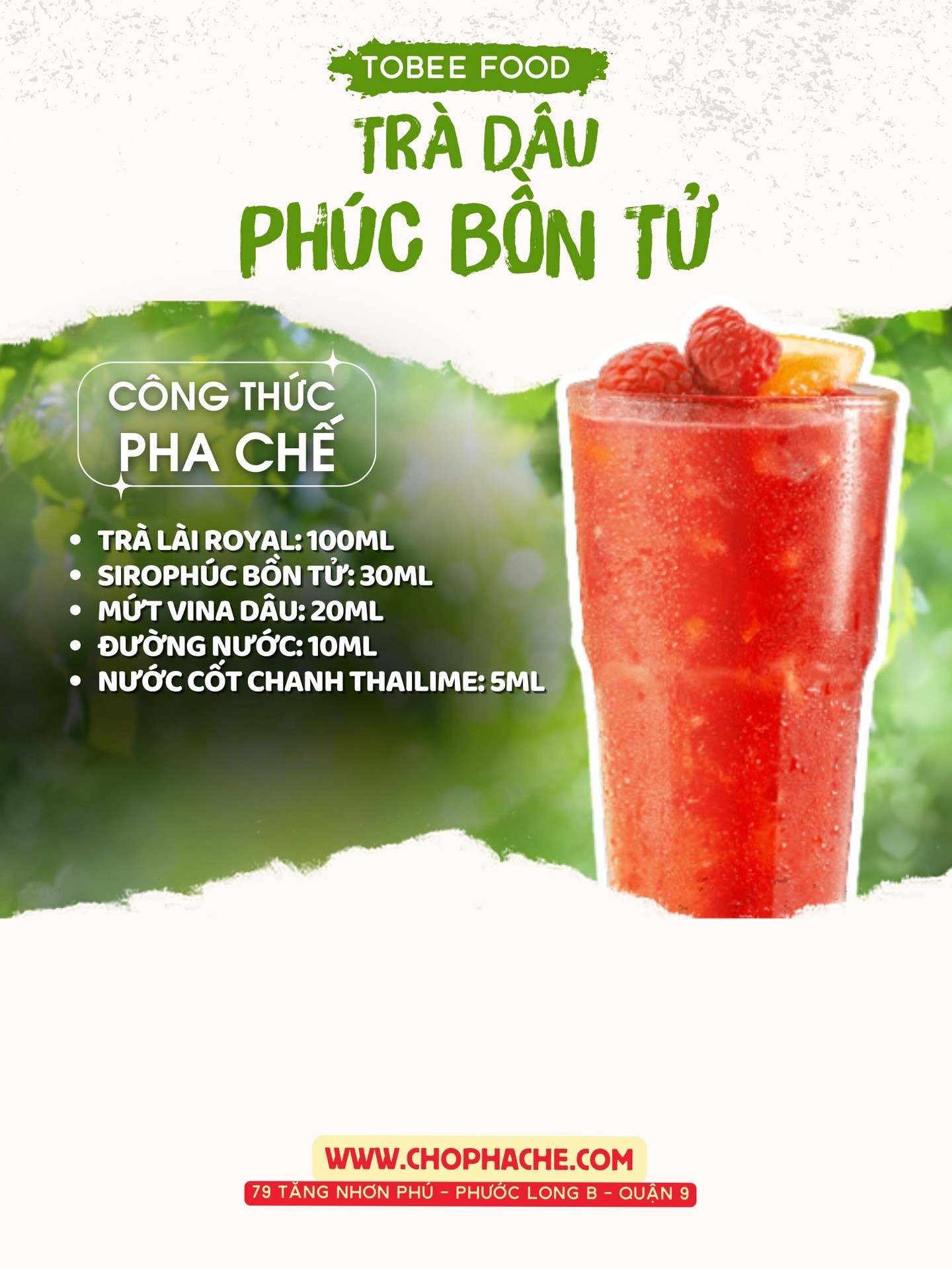 Chia sẻ công thức trà trái cây cốt trà lài phần 1