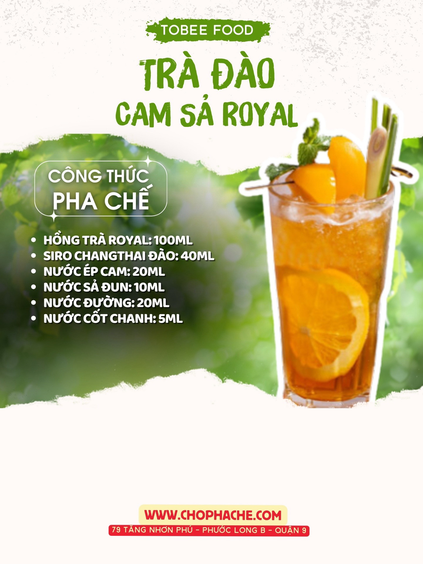 Chia sẻ công thức trà trái cây cốt trà lài phần 1