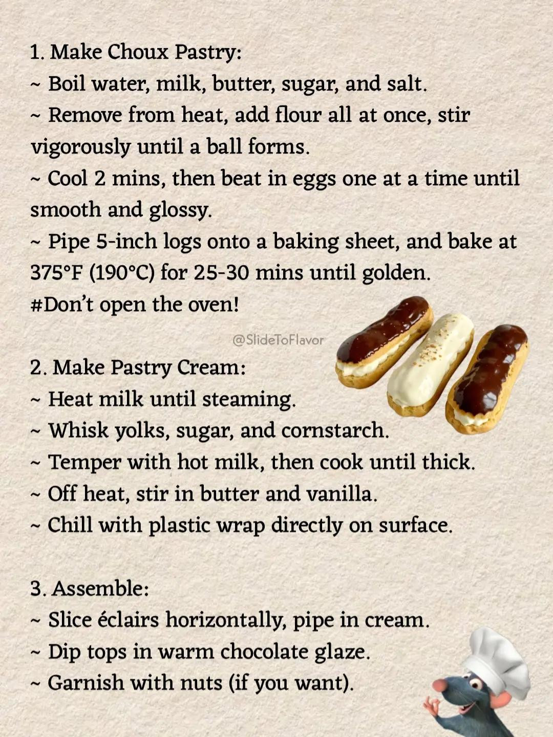 Chocolate Éclair Recipe 🍫🇲🇫