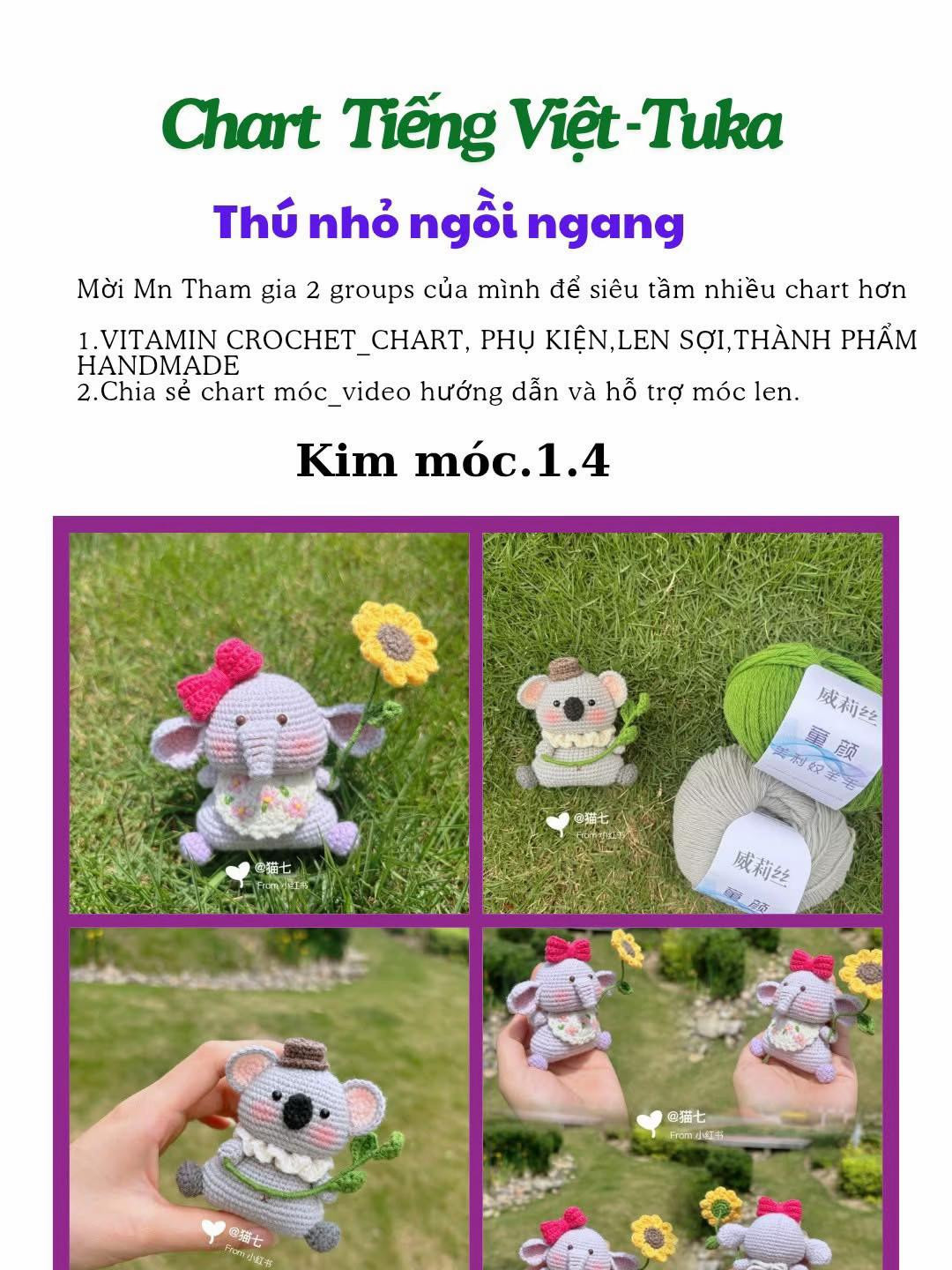 Chú voi len nhỏ xinh với bông hoa hướng dương tươi tắn