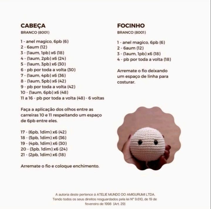 Coelhinho de Amigurumi: Receita Grátis para Você