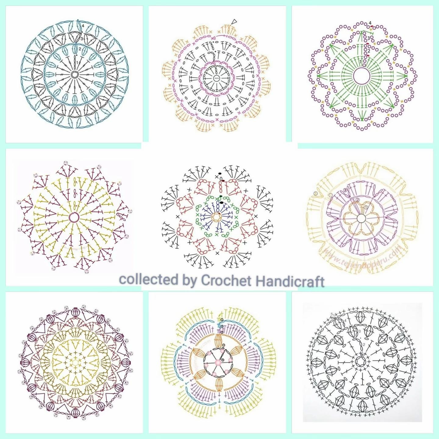 Collection of Nine Intricate Crochet Mandala Patterns