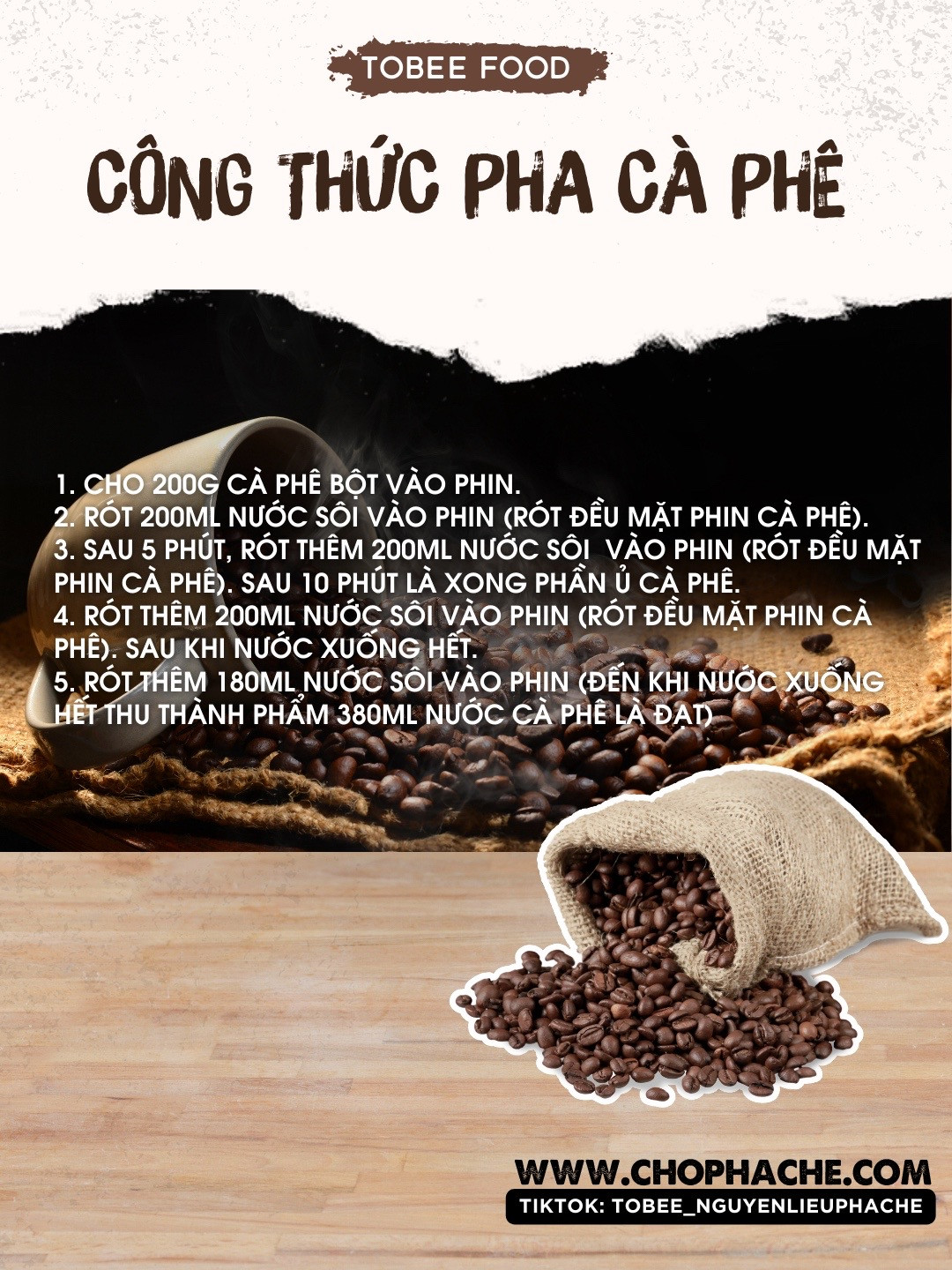 Công thức mình pha cà phê phin