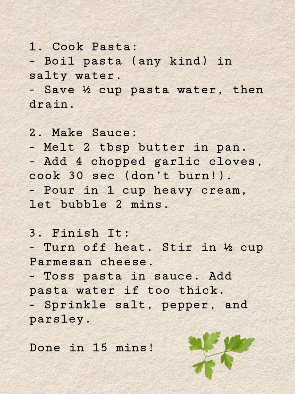 Creamy Garlic Parmesan Pasta Recipe 🍝🇮🇹