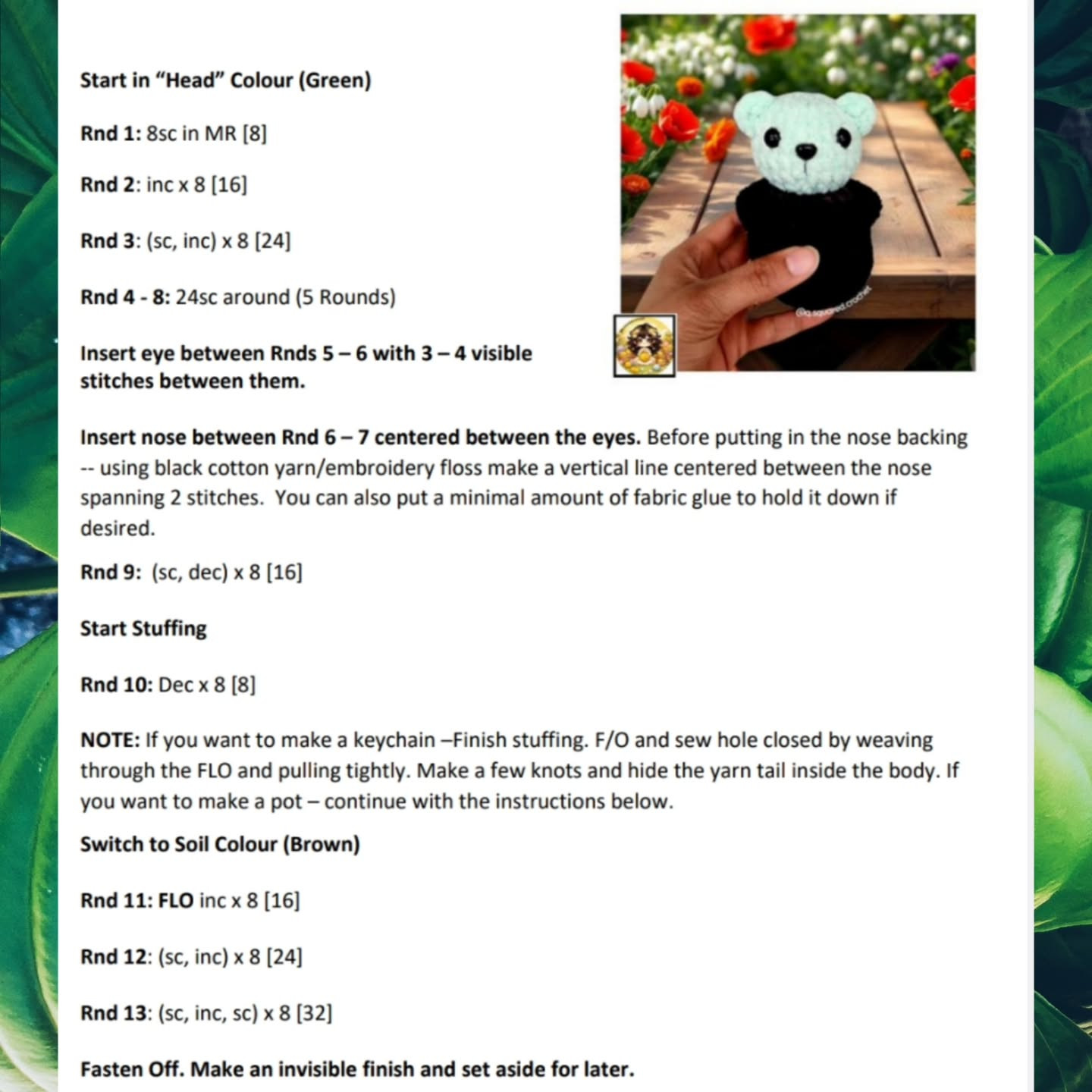 Create Baxter the Bear Cactus with Easy No-Sew Crochet Pattern