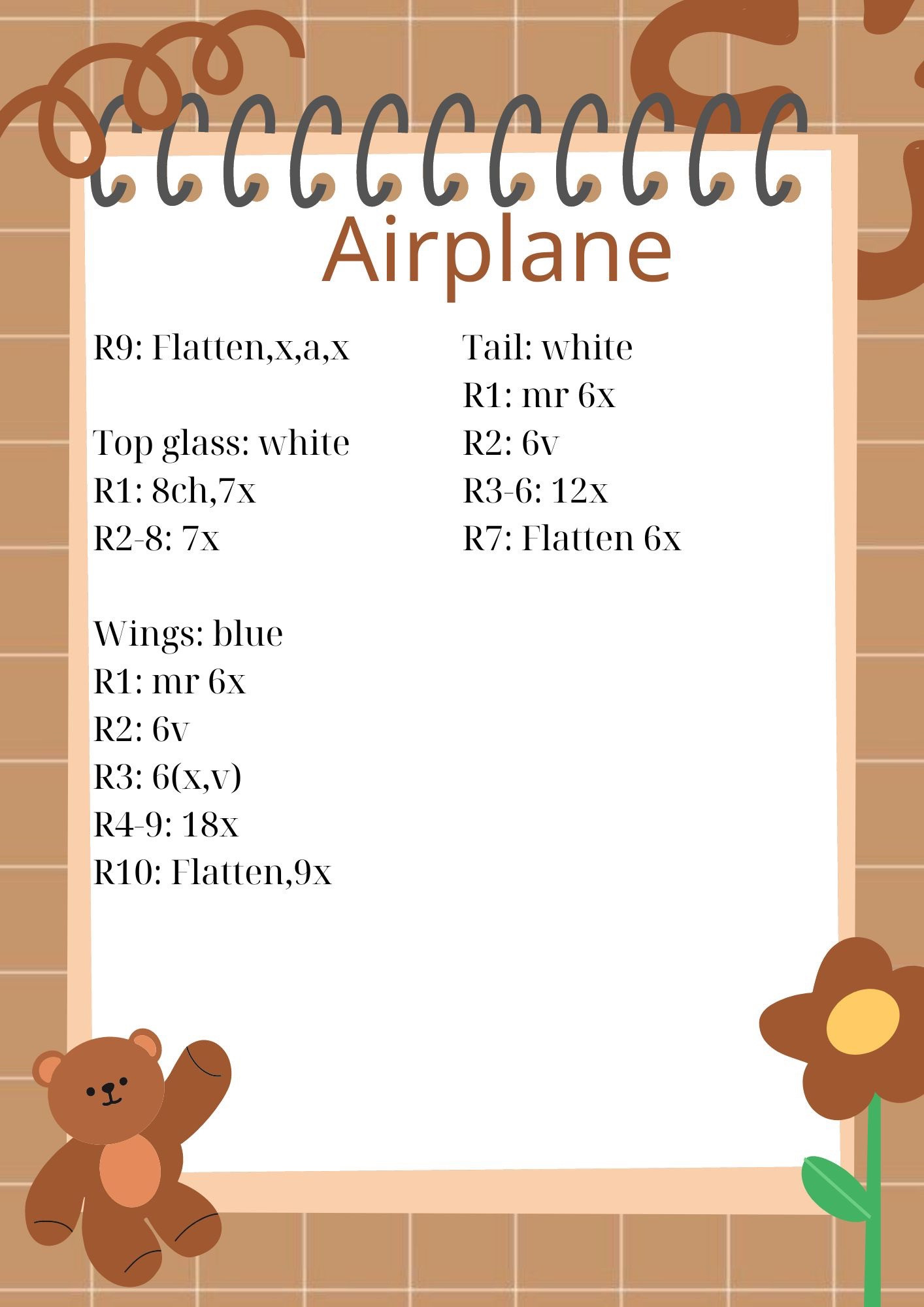 Crochet Airplane Amigurumi Pattern for Beginners