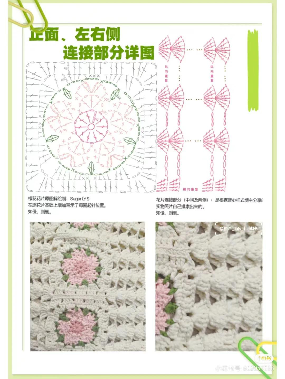 Crochet Floral Square Vest Pattern with Measurements