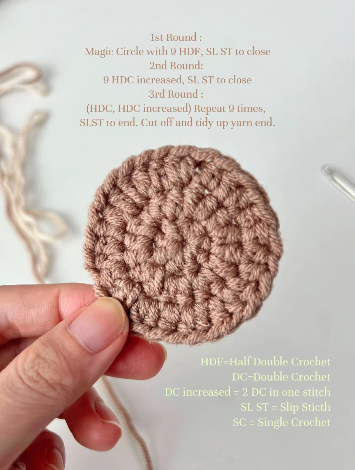 Crochet Flower Coaster for Beginners with Leftover Yarn