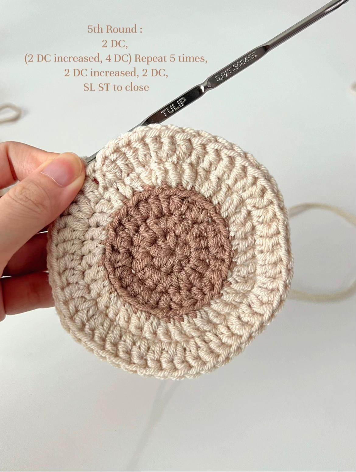 Crochet Flower Coaster for Beginners with Leftover Yarn