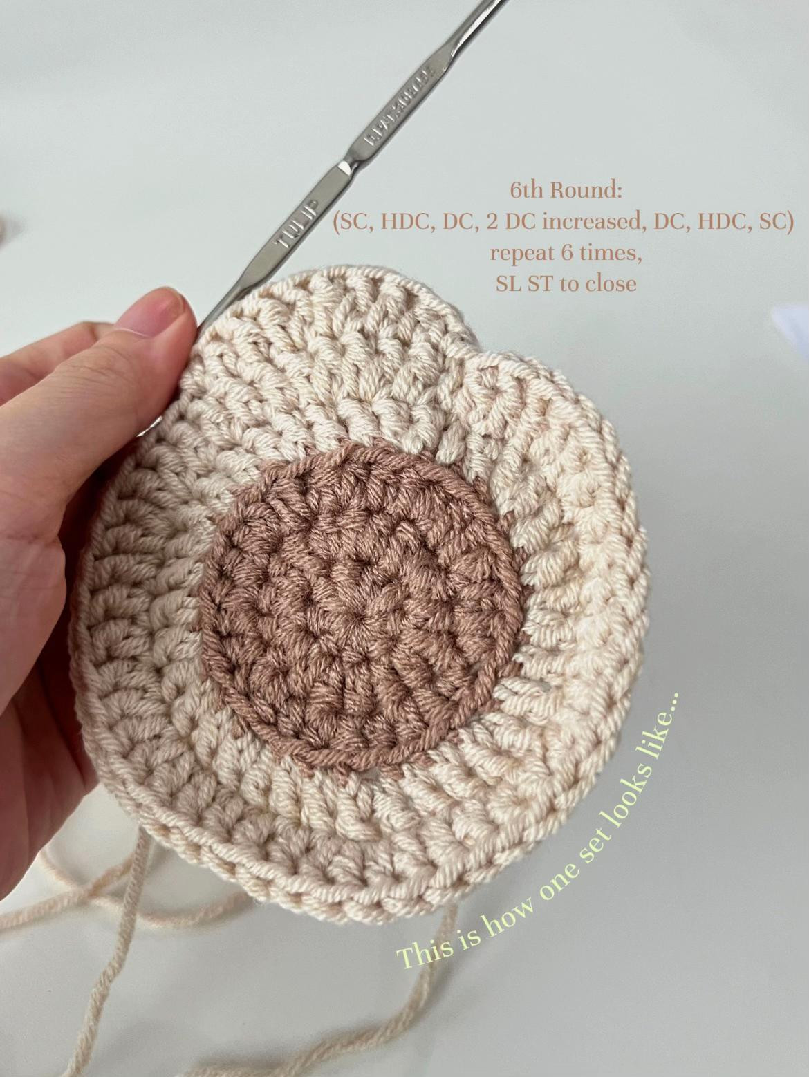 Crochet Flower Coaster for Beginners with Leftover Yarn