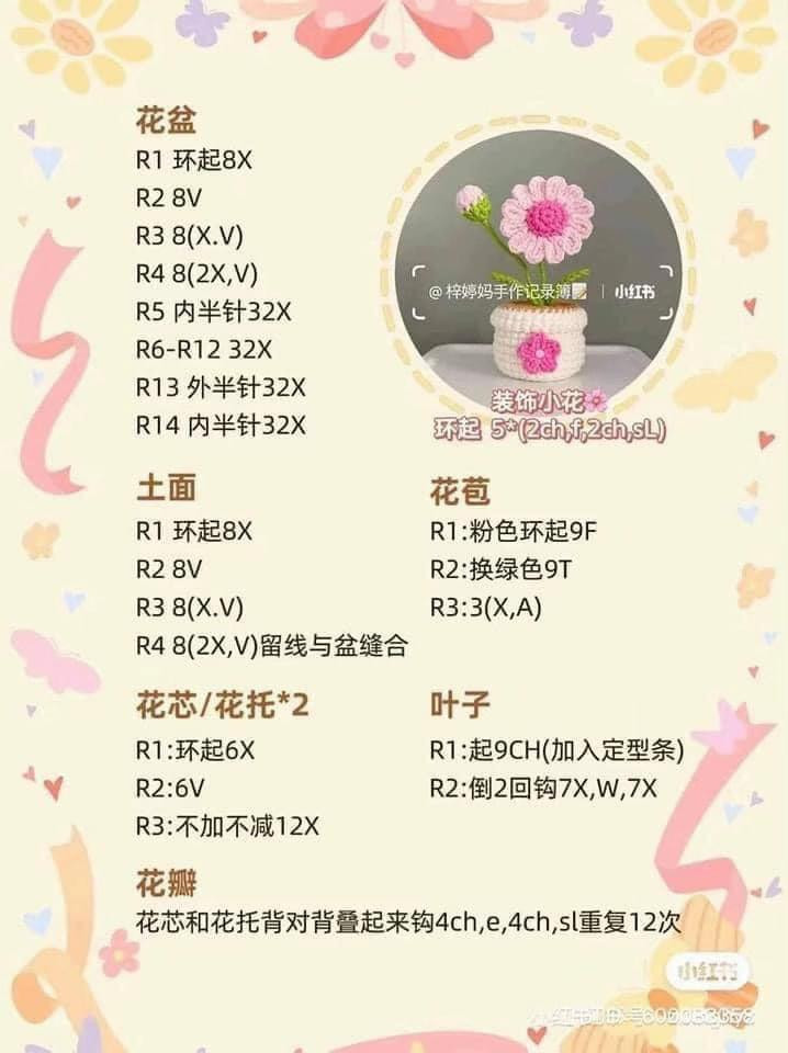 Crochet Flower Pot Pattern for Beginners: Easy and Cute Design