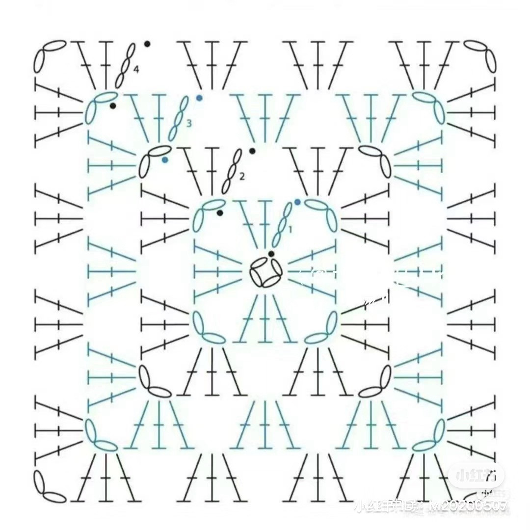 Crochet Heart Pattern Purse with Red and White Accents