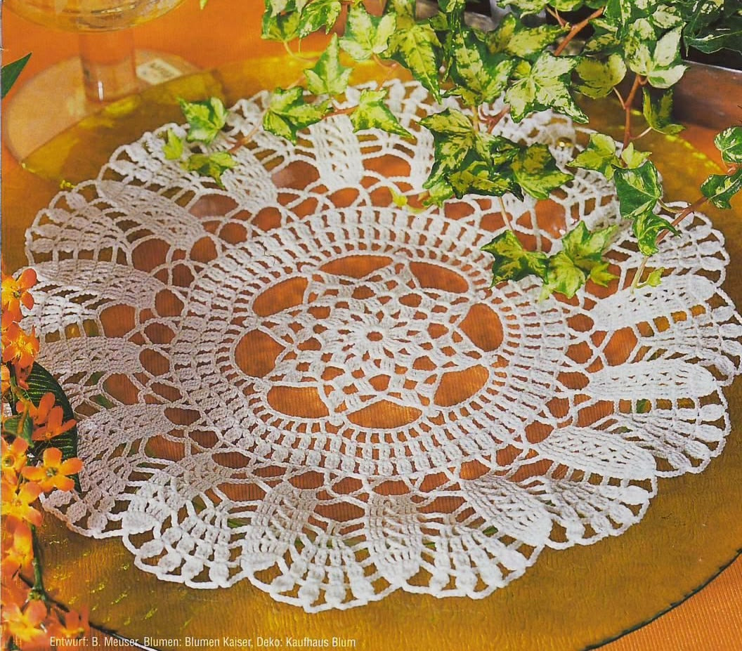 Crochet lace doily. Collection.
