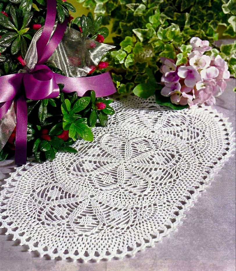 Crochet lace doily. Collection.