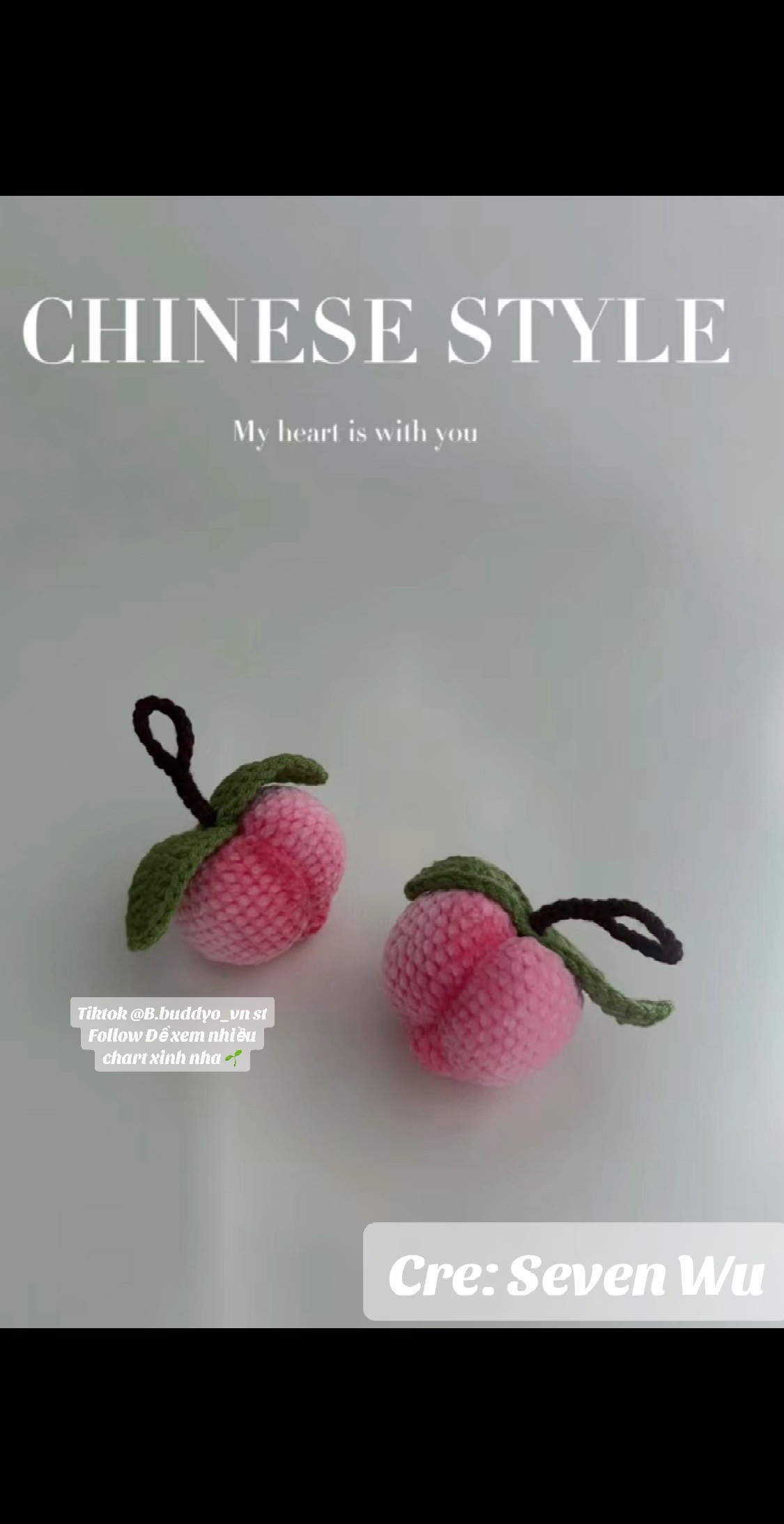 Crochet Pattern: Cute Peach Keychain Tutorial