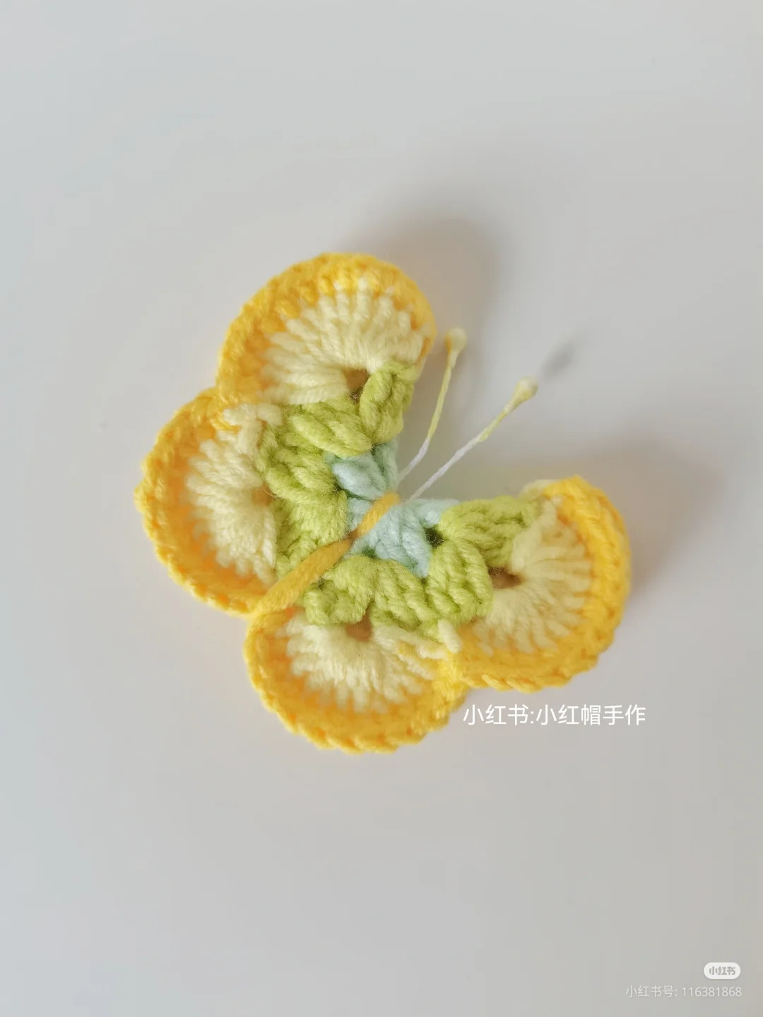 Crochet Pattern for Colorful Butterfly Appliques Using Cotton Yarn