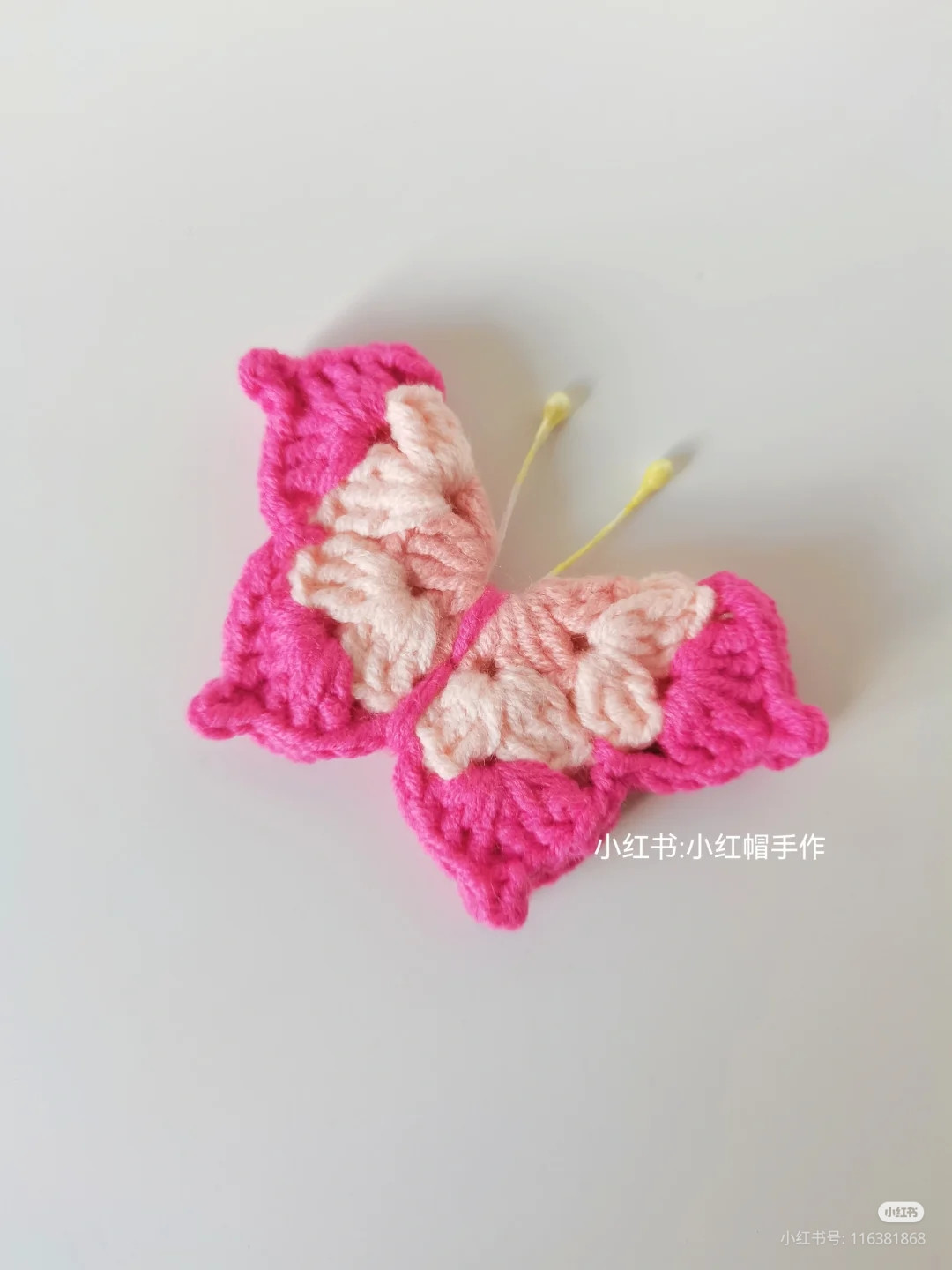 Crochet Pattern for Colorful Butterfly Appliques Using Cotton Yarn