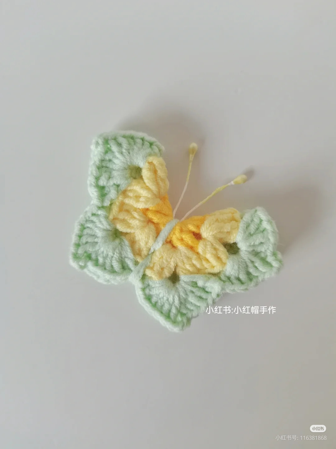 Crochet Pattern for Colorful Butterfly Appliques Using Cotton Yarn
