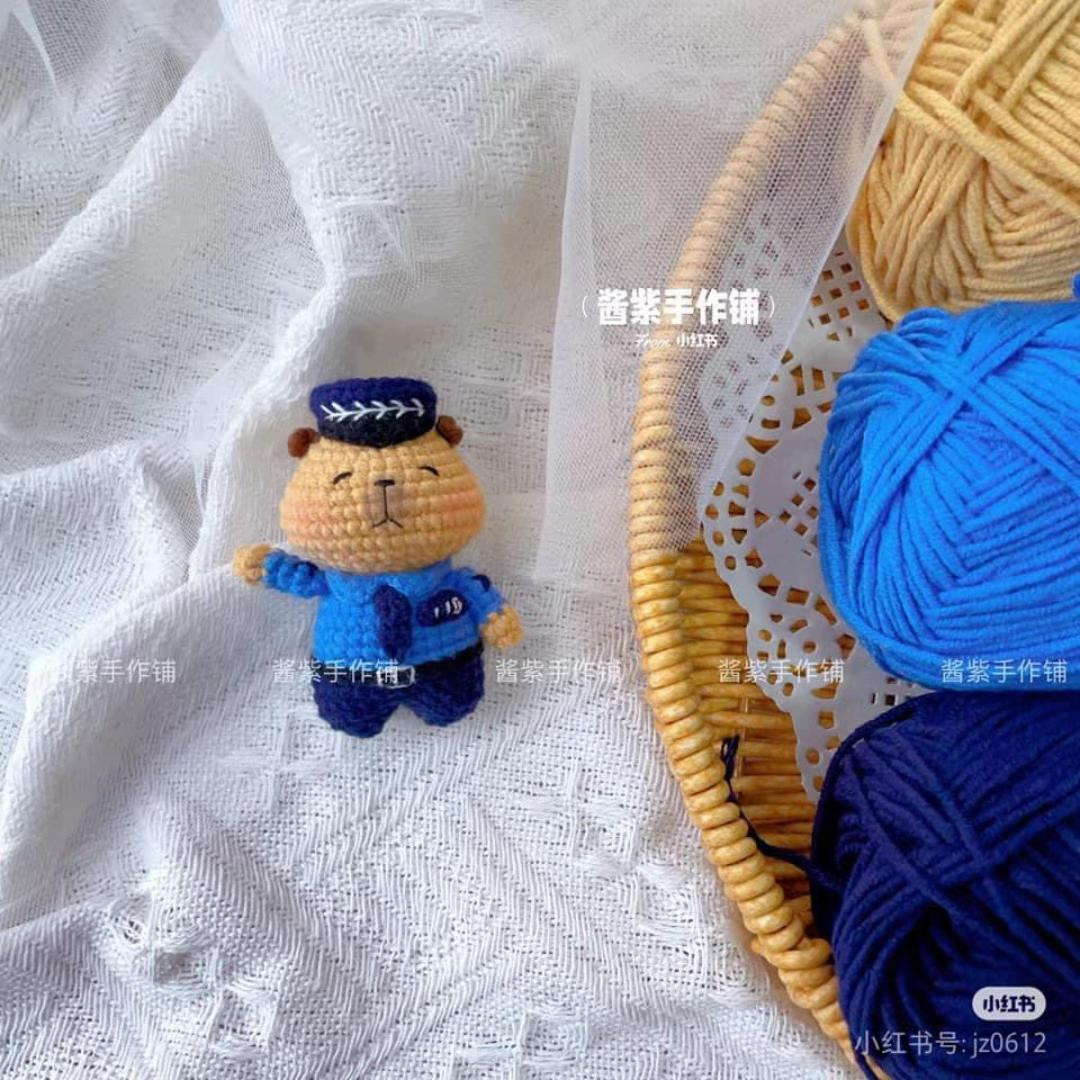 Crochet Pattern for Cute Bear in Uniform