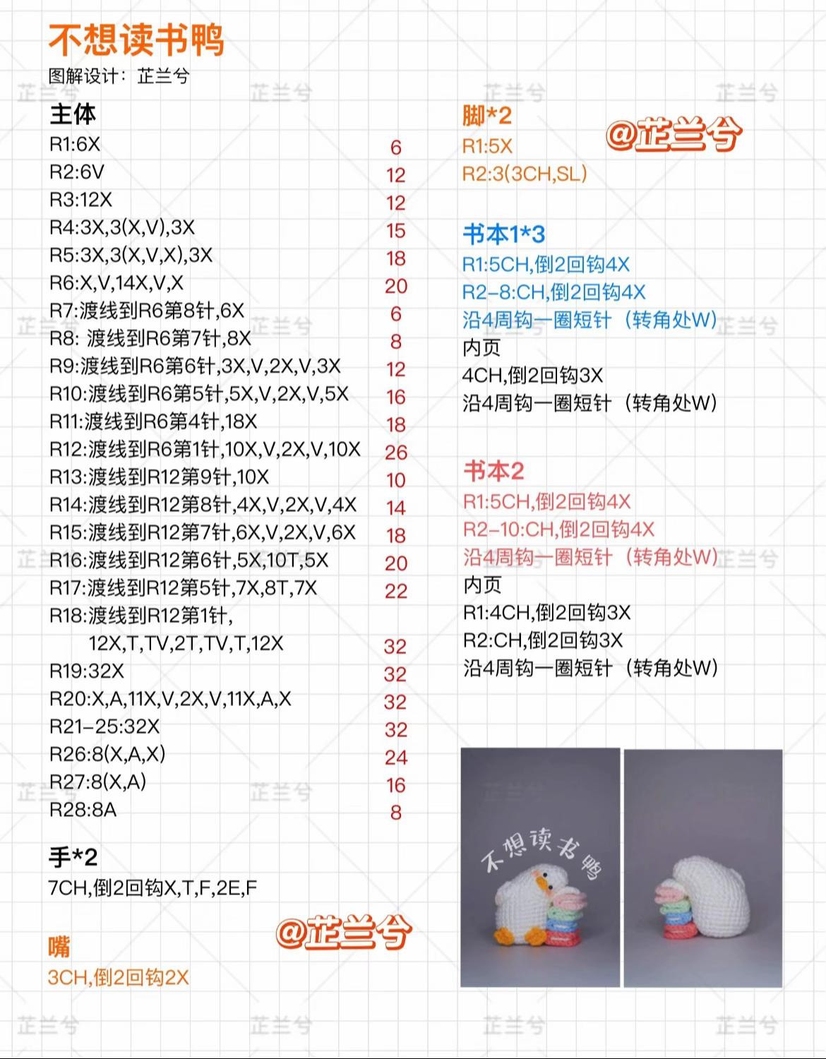 Crochet Pattern for Cute Duckling with Flower Hat