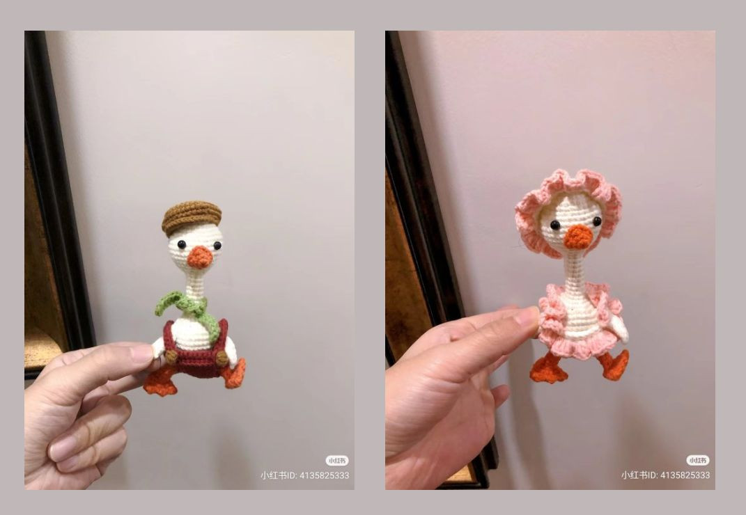 Crochet Pattern for Cute Little Goose with Hat