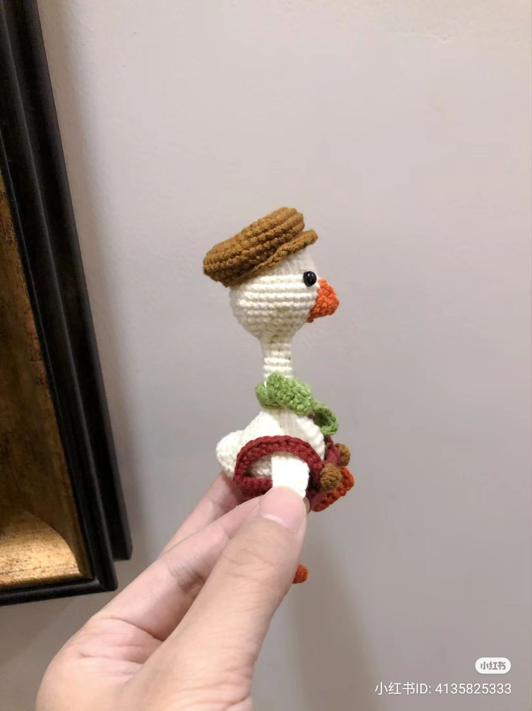 Crochet Pattern for Cute Little Goose with Hat