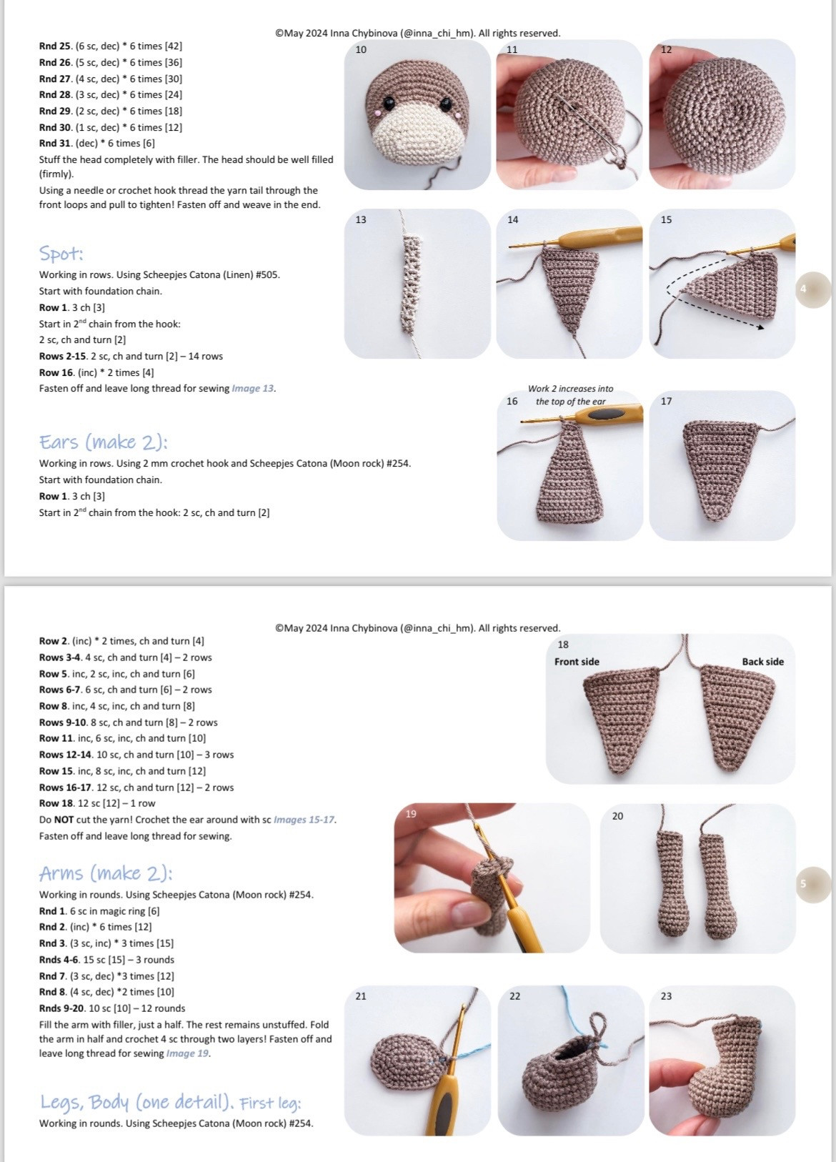 Crochet Pattern for Cute Little Puppy in Overalls